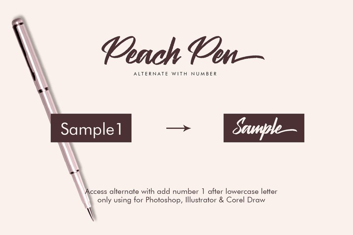 Example font Peach Pen #5